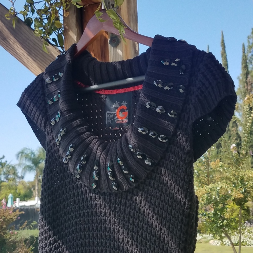 G by Guess Black Sweater Dress